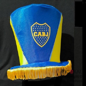 SOMBRERO GALERA FUTBOL 20 CM BOCA JUNIORS ESCUDO CON FLECOS x 1
